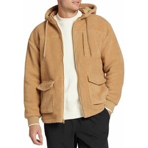 NEW DSG Men's XL full zip Sherpa Fleece Cozy Layering Hoodie Jacket $60 MSRP